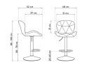 Trio white / chrome Барный стул