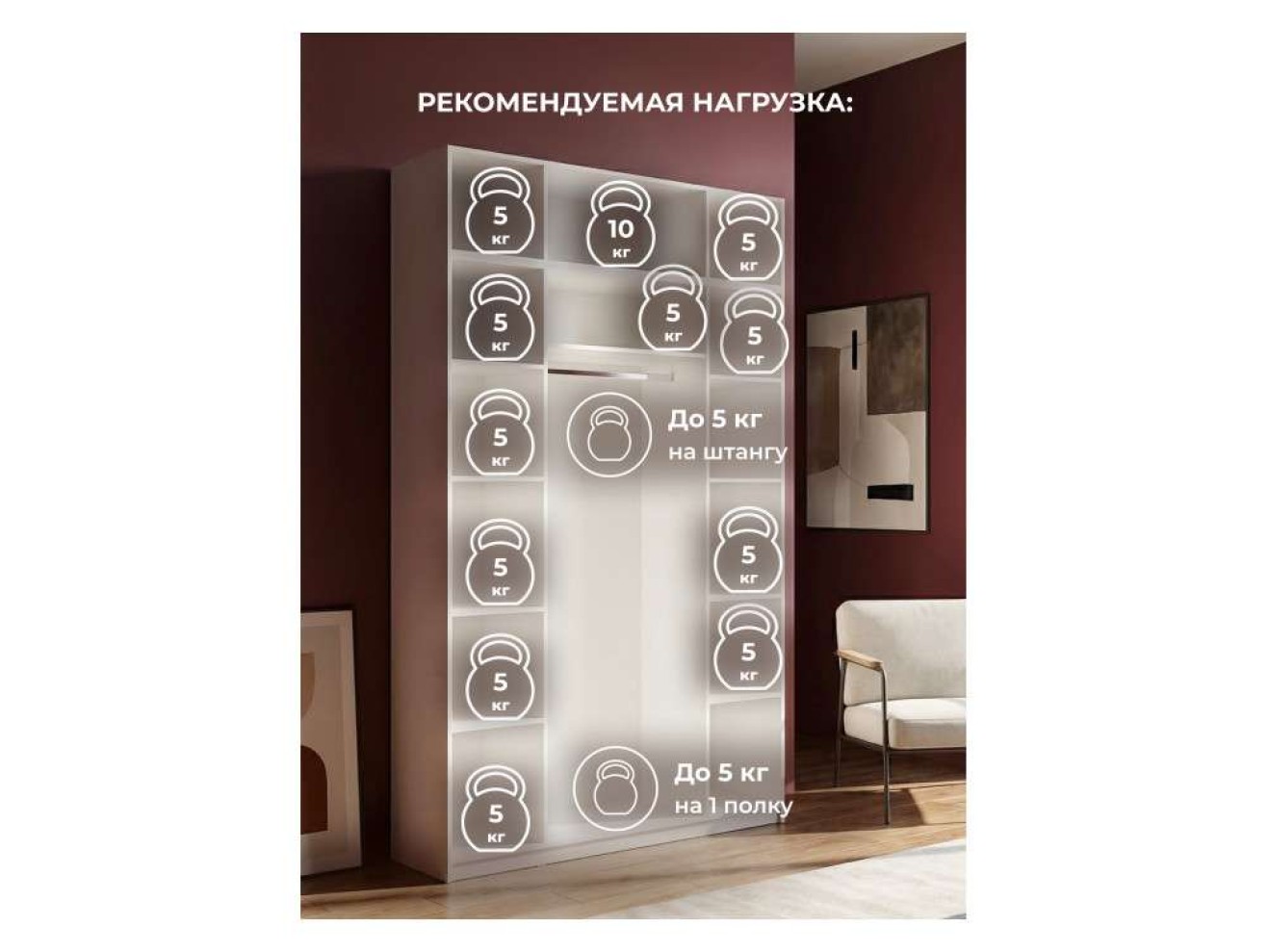 Даиго с антресолью белый текстурный комплектация 3 Шкаф арт. 1469637
