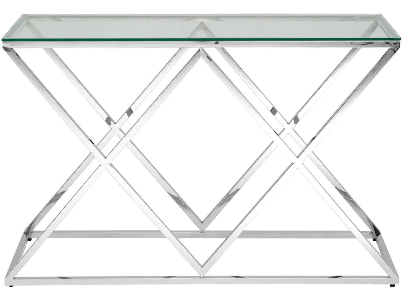 Консоль Stool Group ИНСИГНИЯ 120х40 Прозрачное стекло/Сталь серебро арт. 1598827