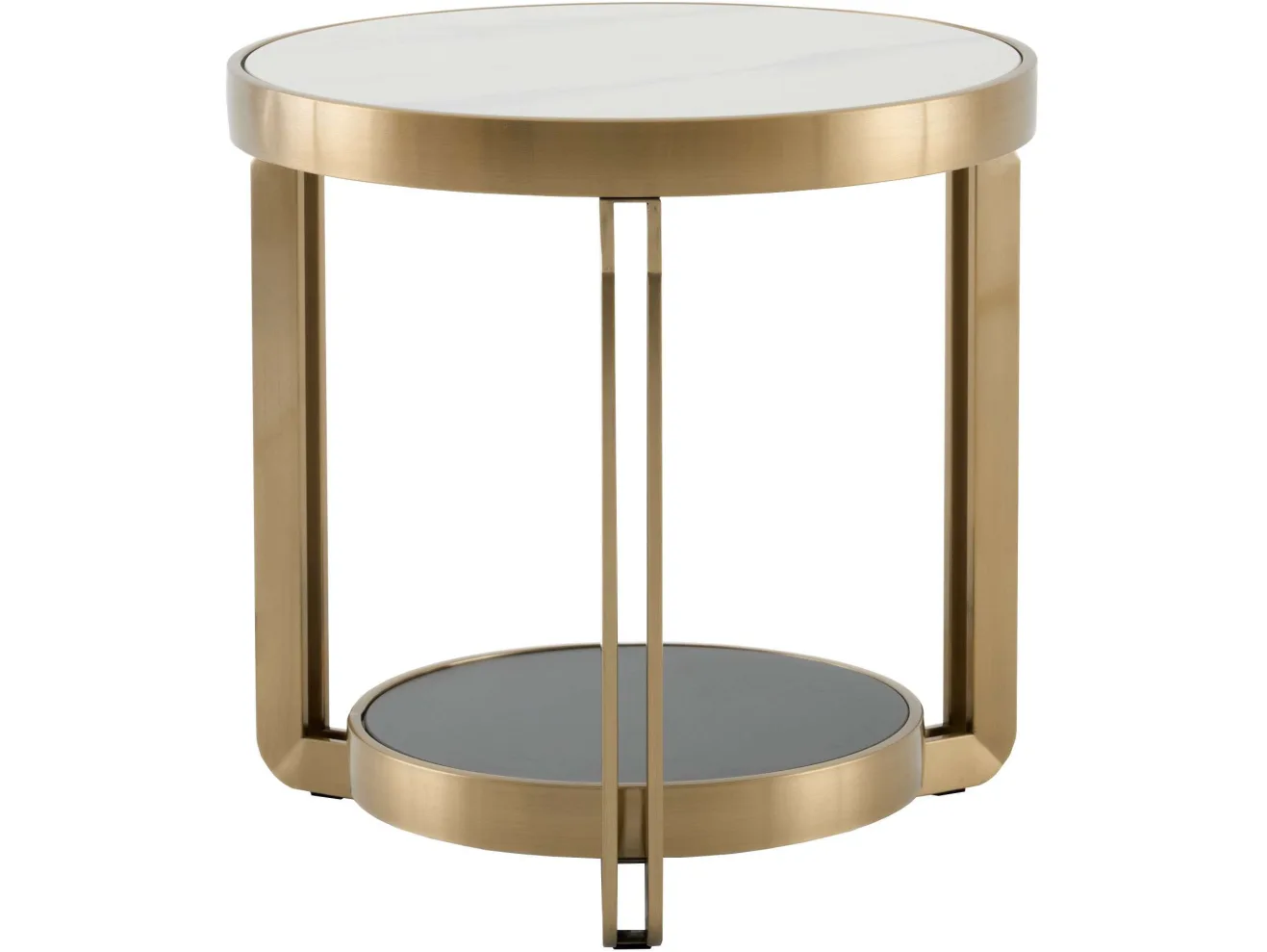 Стол журнальный STOOL GROUP Калисто 55*55 Светлая и темная керамика арт. 1568377