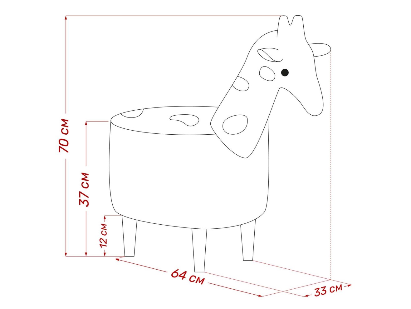 Пуф Leset Giraffe COMBI арт. 781617