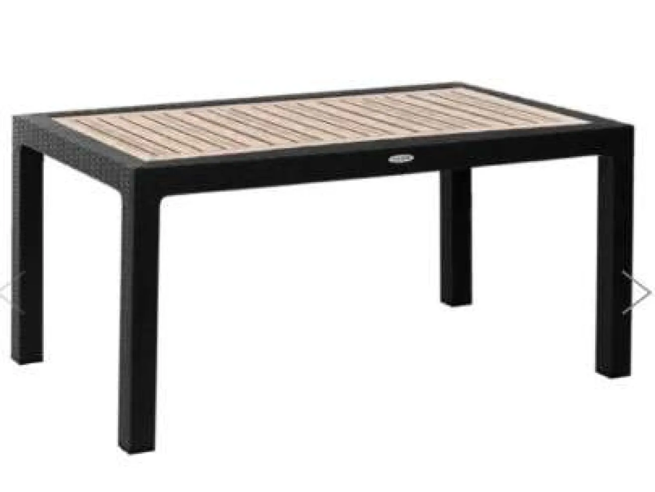 Стол пластиковый RATTAN 160x95см прямоугольный (антрацит) арт. 1596515