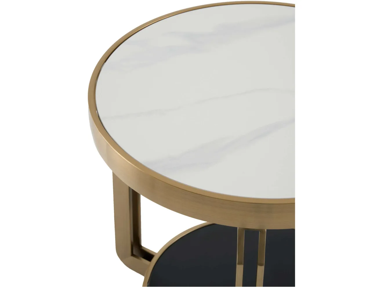 Стол журнальный STOOL GROUP Калисто 55*55 Светлая и темная керамика арт. 1568377