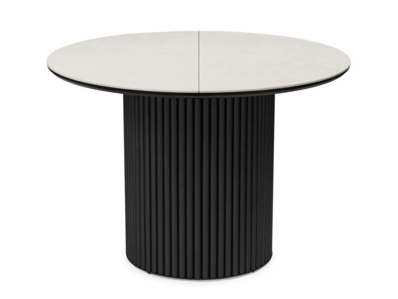 Стивен 100(140) capmen light gray / черный Керамический стол арт. 1539897