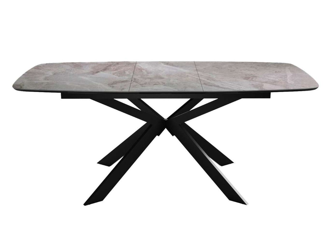 Стол DikLine BK140 Керамика Italian Grey (глянец серый)/подстолье черное/опоры черные арт. 1226881