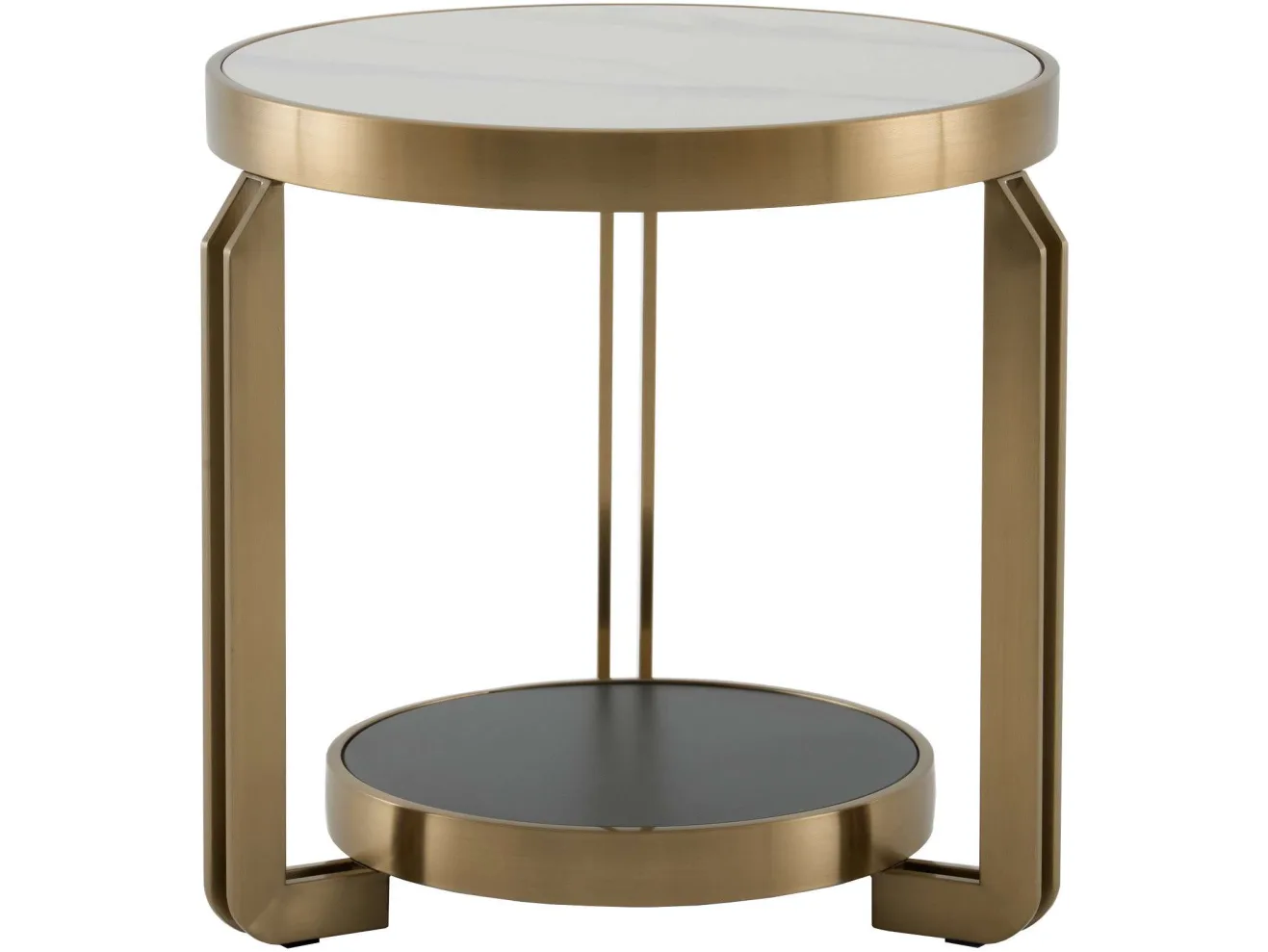 Стол журнальный STOOL GROUP Калисто 55*55 Светлая и темная керамика арт. 1568377