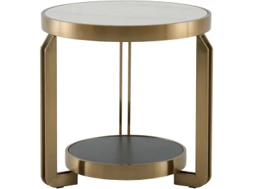 Стол журнальный STOOL GROUP Калисто 55*55 Светлая и темная керамика