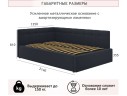 Мягкая кровать-тахта Bonna 1200 черная c ортопедическим основанием