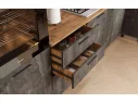 Кухня Рио NEW (металл) 3,8х1,2/1080м (490), компоновка №7, Крафт золотой/Железный камень арт. 1579835