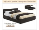 Мягкая кровать Erika 1600 шоколад с подъемным механизмом