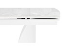 Готланд 180(240)x90 statuario titan gloss / белый Керамический стол