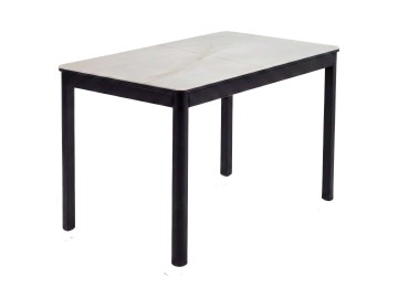 Стол DikLine DKQ120 Керамика белый Icelandic white jade (Ostra Bianco Light)/подстолье черное/опоры черные