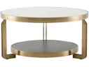 Стол журнальный STOOL GROUP Калисто 90*90 Светлая и темная керамика арт. 1568375