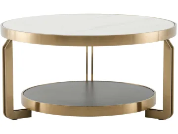 Стол журнальный STOOL GROUP Калисто 90*90 Светлая и темная керамика