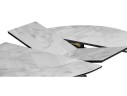 Рикла 120(160) белый мрамор / черный Стол стеклянный арт. 1575597