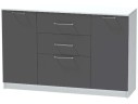 Комод №3 Иннэс-7, Белый/Графит арт. 1359913