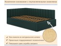 Мягкая кровать Milena 1200 изумруд с ортопедическим основанием арт. 1076987