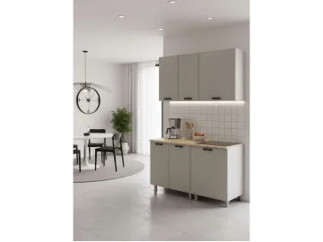 МК Аленушка 1,4м Магнолия Керамика,скоба черный,сонома