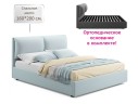 Мягкая кровать Vita 1600 мята пастель с ортопедическим основанием