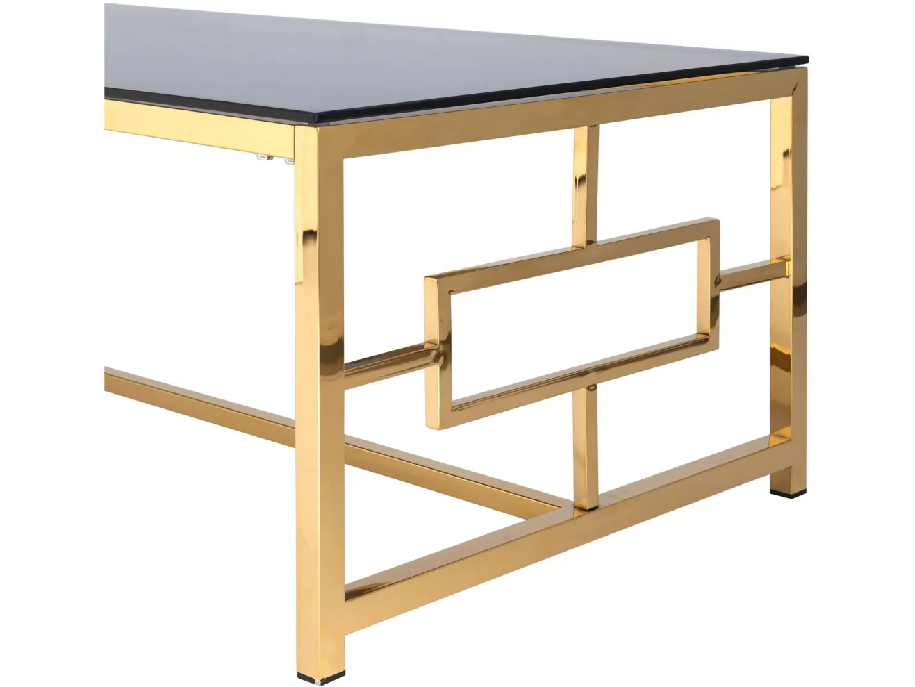 Журнальный стол Stool Group БРУКЛИН 120х60 Стекло smoke/Сталь золото арт. 1599285