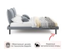 Мягкая кровать Fly 1600 серая с ортопедическим основанием арт. 885785