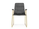 Lana dark grey / gold Стул на металлокаркасе