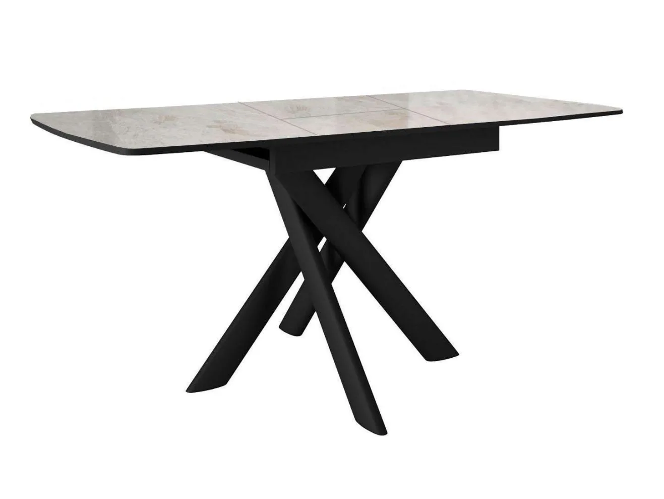 Стол DikLine DKB110, Керамика Italian Grey (глянец серый)/подстолье черное/опоры черные арт. 1533107