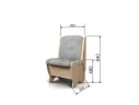Скамья Лотос 550 / Дуб Сонома / Велюр Графит арт. 1149691