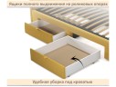 Мягкая кровать-тахта Milena 900 желтая c ящиками арт. 1377513