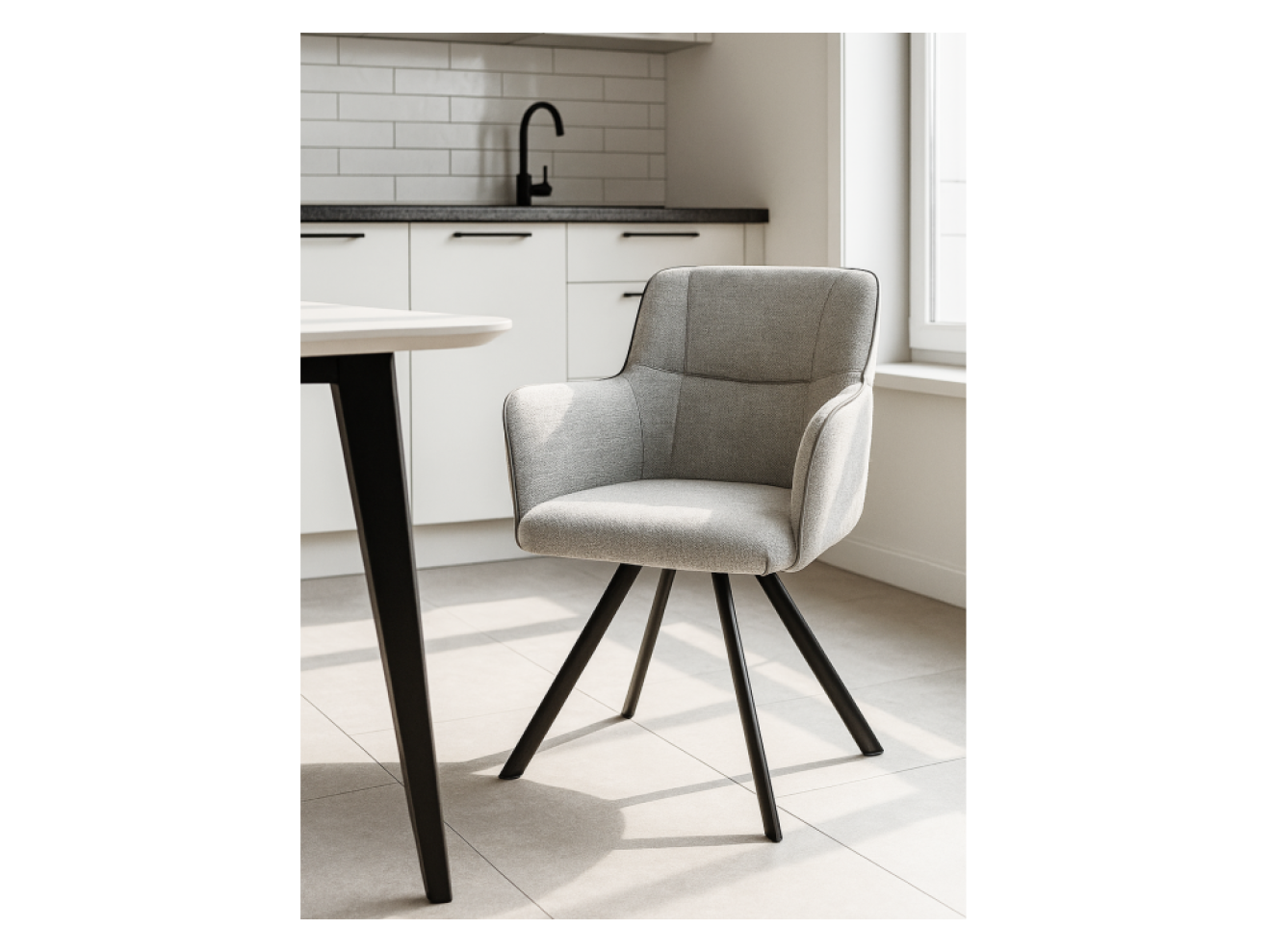 Elis gray / dark gray / black Стул на металлокаркасе