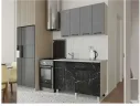 Кухонный гарнитур Марбл 1,2м Мрамор лайт/Мрамор дарк арт. 1215825