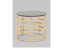 Журнальный столик STOOL GROUP Инфлюэнс 60*60 Стекло smoke/Сталь золото арт. 1599903