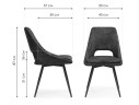 Avianus вращающийся коричневый / черный Стул на металлокаркасе