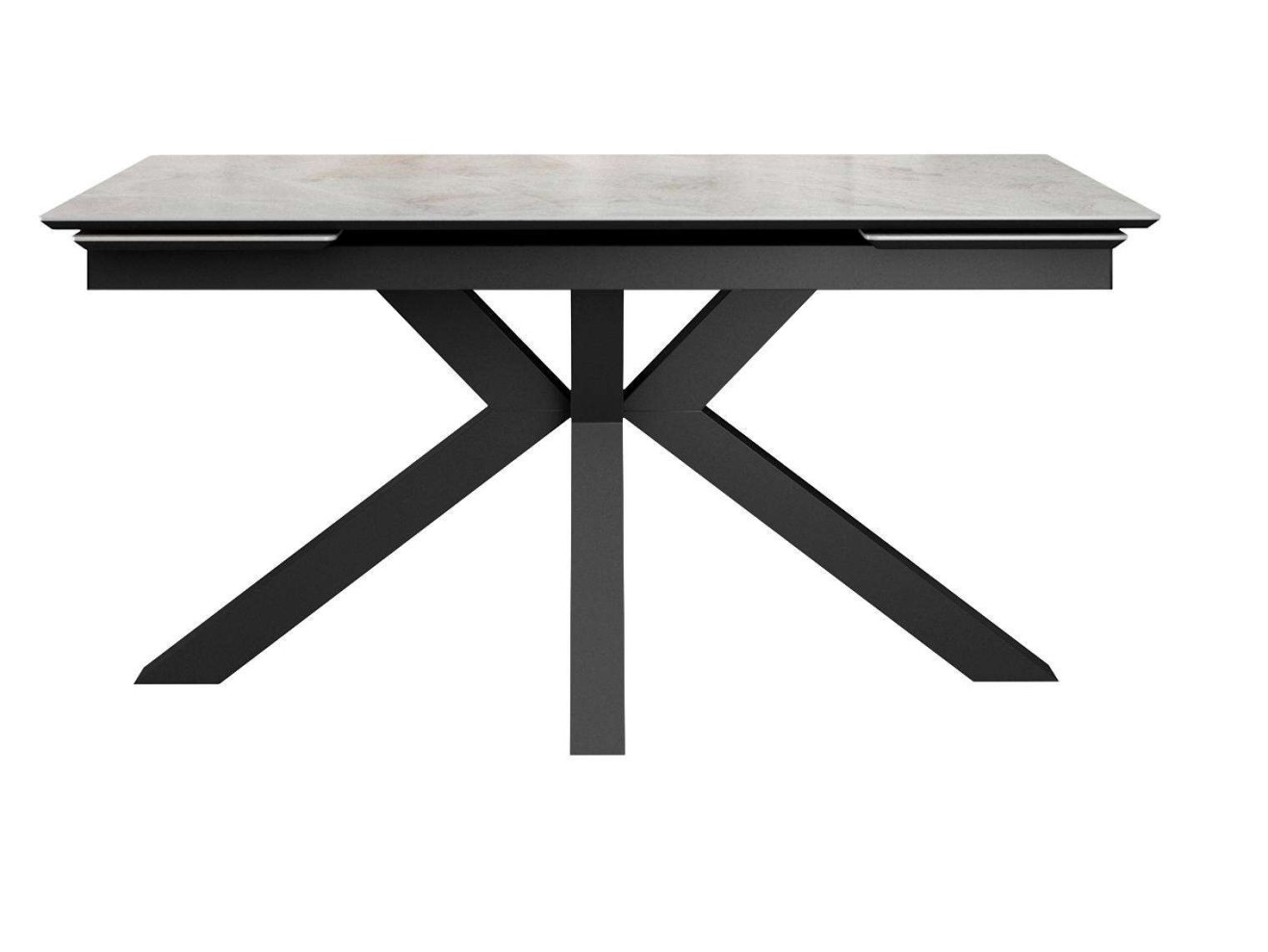 Стол DikLine SFE160 Керамика Italian Grey (глянец серый)/подстолье черное/опоры черные (2 уп.)