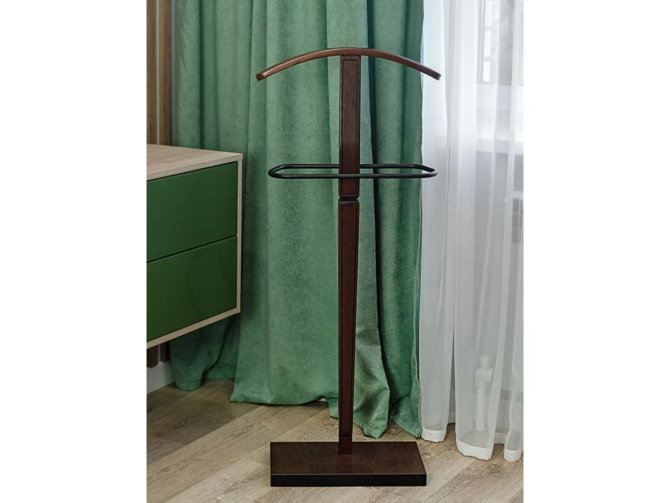 Вешалка костюмная Мебелик Васко В 70 Темно-коричневый/Патина арт. 2553132703
