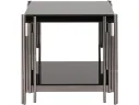 Стол журнальный STOOL GROUP ГЭТСБИ 55х55 Черное стекло/Сталь графит арт. 0494857105