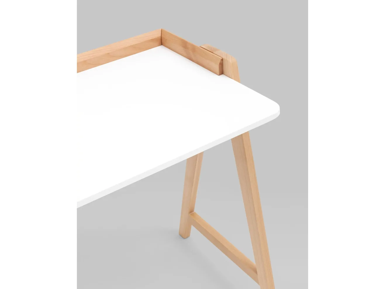 Стол письменный STOOL GROUP Pyramid 118*53 Белый/Светлое дерево арт. 1645380101