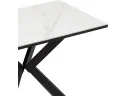 Стол обеденный STOOL GROUP Мармер мини нераскладной 90х60х75 столешница МДФ/керамика Snow white, подстолье металл черный арт. 3771762902