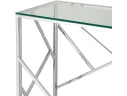 Консоль Stool Group АРТ ДЕКО 120х40 Прозрачное стекло/Сталь серебро арт. 3614073502