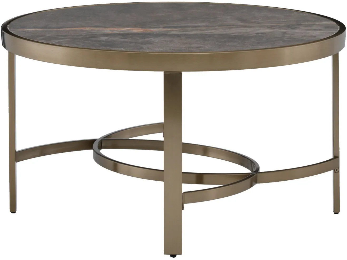 Стол журнальный STOOL GROUP Адриана 80*80 Серая керамика, сталь шампань арт. 9337788402