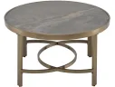 Стол журнальный STOOL GROUP Адриана 80*80 Серая керамика, сталь шампань арт. 9337788402