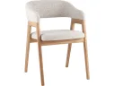 Стул STOOL GROUP Эйко массив дуба Рогожка молочно-бежевый/Бесцветный матовый арт. 3438894602