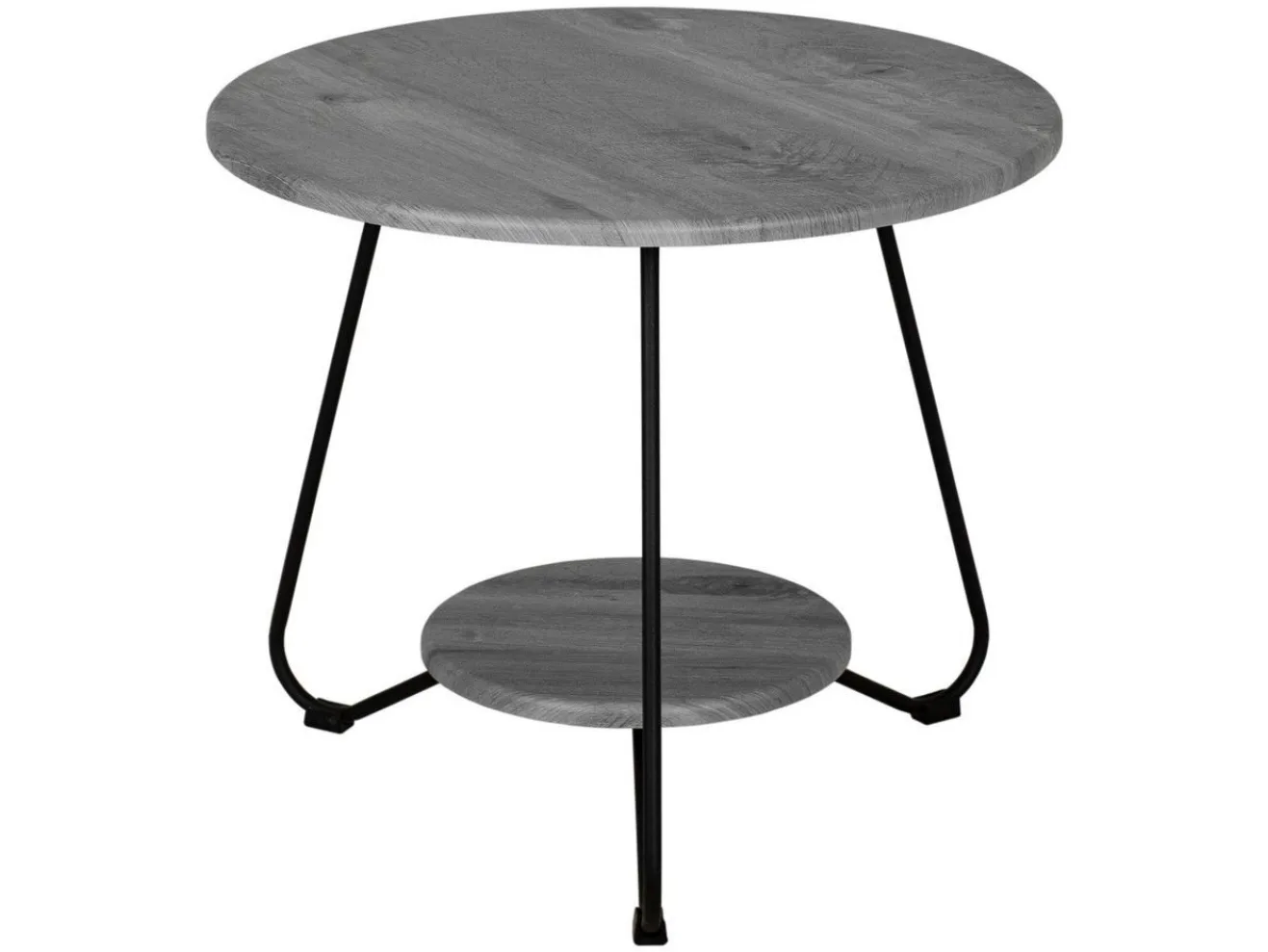 Стол журнальный Мебелик BeautyStyle 38 орех гикори grey/черный арт. 9590180402