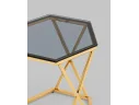 Журнальный столик STOOL GROUP Круз 48*42 Стекло smoke/Сталь золото арт. 7149368601