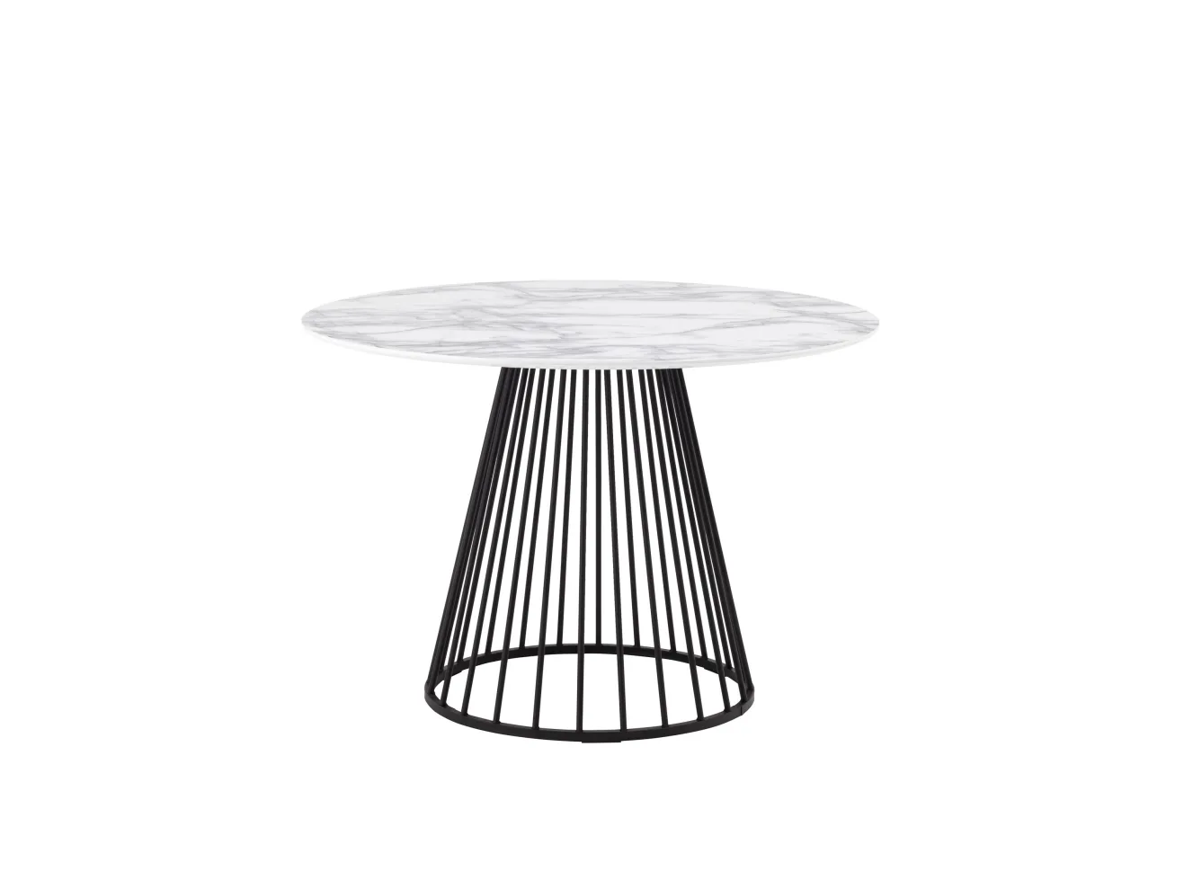 Стол обеденный STOOL GROUP Ливерпуль 110*110 белый мрамор черная ножка арт. 8009625802