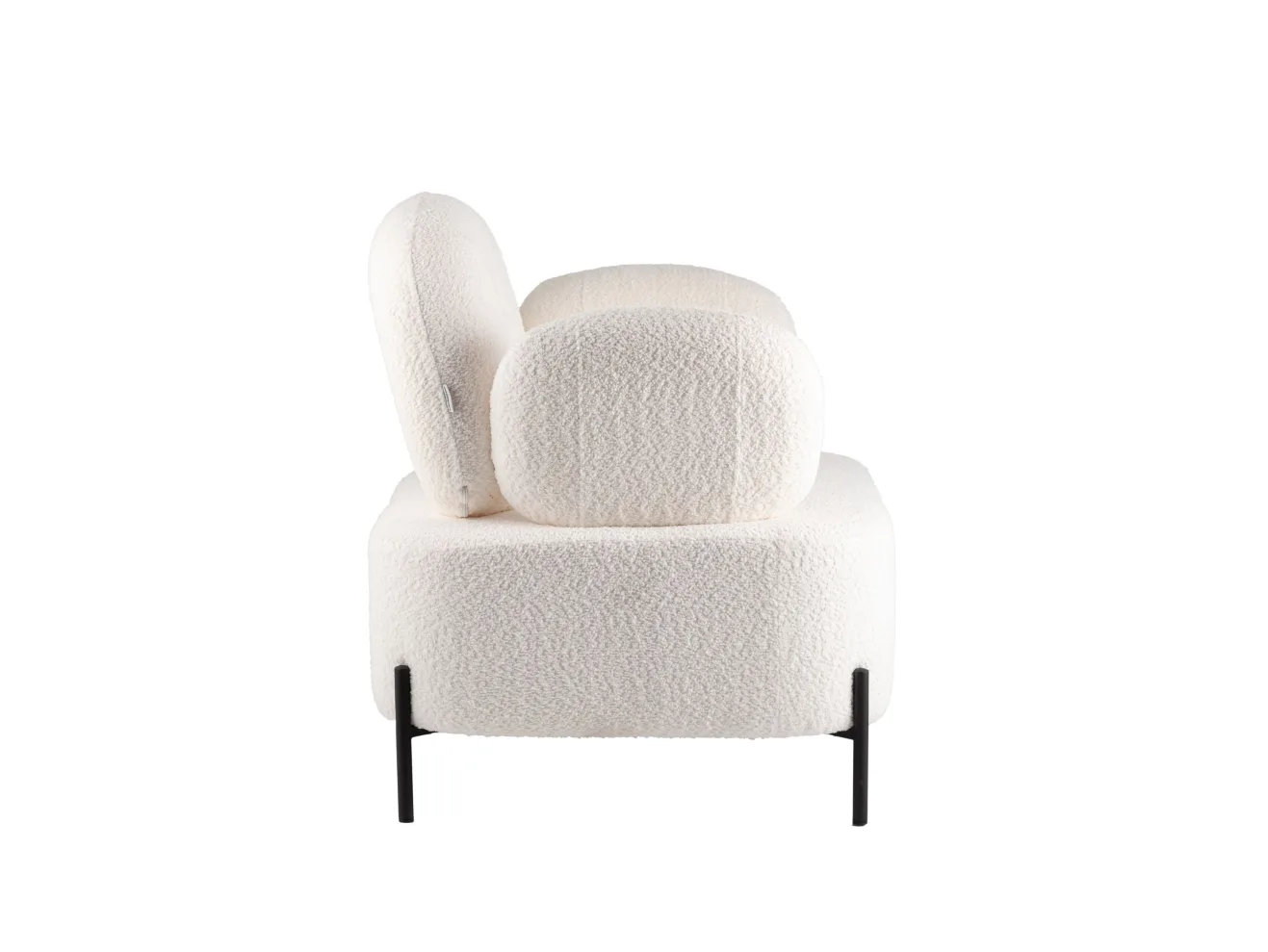 Кресло STOOL GROUP Кэнди с подлокотниками букле белый арт. 9444525506