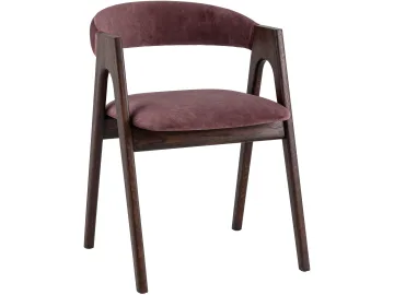 Стул STOOL GROUP Рен массив дуба Велюр винный/Рич