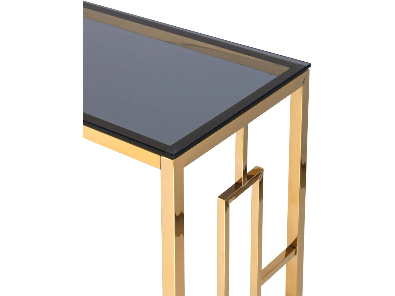 Консоль Stool Group БРУКЛИН 120х40 Стекло smoke/Сталь золото арт. 0190931901