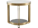 Стол журнальный STOOL GROUP Калисто 55*55 Светлая и темная керамика, сталь шампань арт. 1004389601