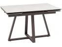 Стол обеденный STOOL GROUP Керас 120-180*80 Carmen light grey, подстолье коричневое арт. 3371808303